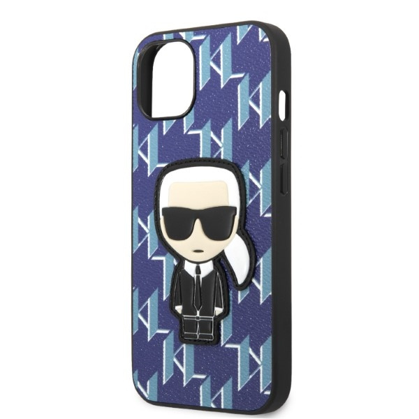 Case Karl Lagerfeld Klhcp13mpmnikbl iPhone 13 6.1" Hardcase Blue/blue Monogram Ikonik Patch Case
