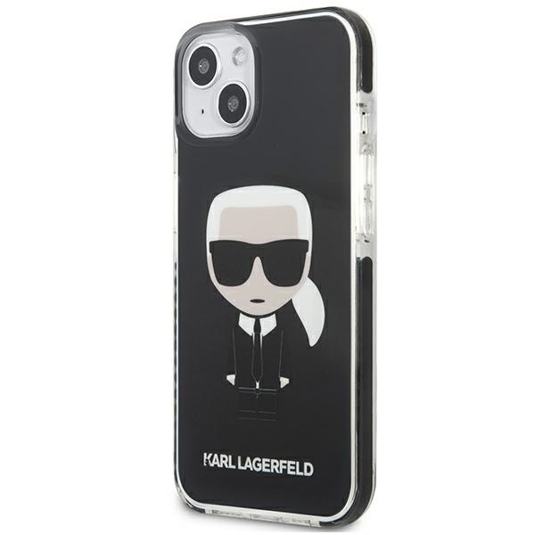 Hülle KARL LAGERFELD Apple iPhone 13 Mini Iconik Karl Schwarz Hartcase