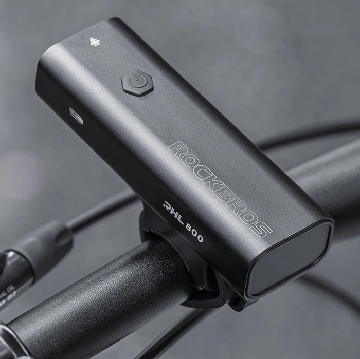 Rockbros 24710012001 éclairage avant de vélo 800 lm + USB-C - câble USB-A - noir