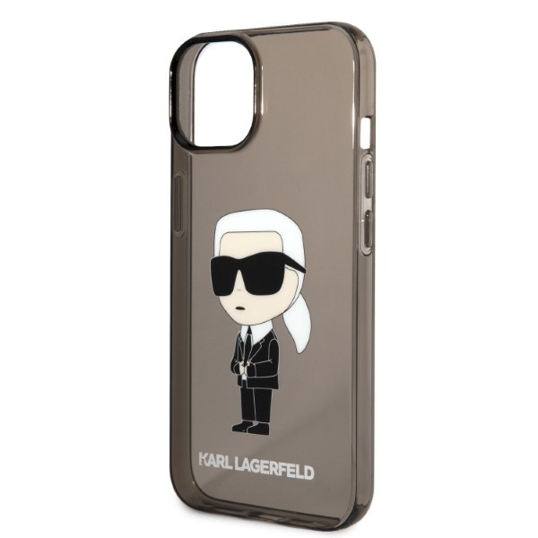 Puzdro Karl Lagerfeld iPhone 14 Plus 6,7" black/black hardcase Ikonik Karl Lagerfeld