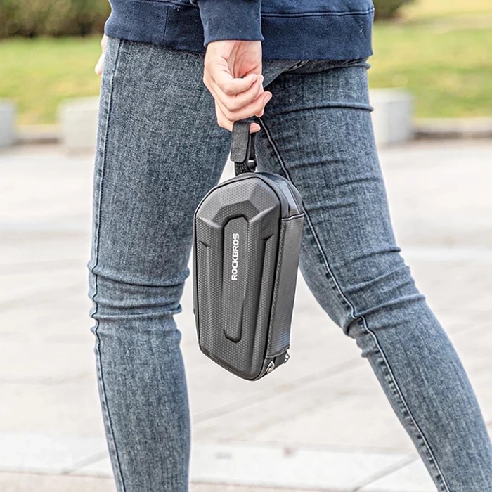 Rockbros B69 bicycle saddle bag 1.7l with easy release system - black