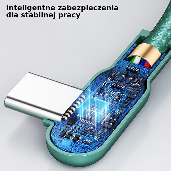 Cavo Angolare USAMS USB-A USB-C U57 1.2m 2A Verde