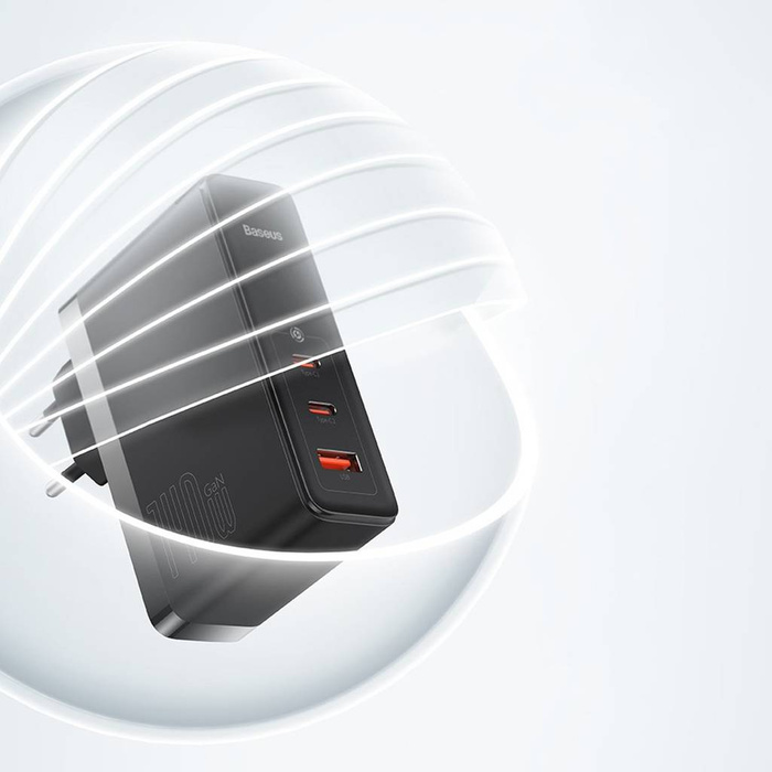 Chargeur rapide Baseus GaN5 Pro 2xUSB-C + USB 140W EU blanc (CCGP100202)