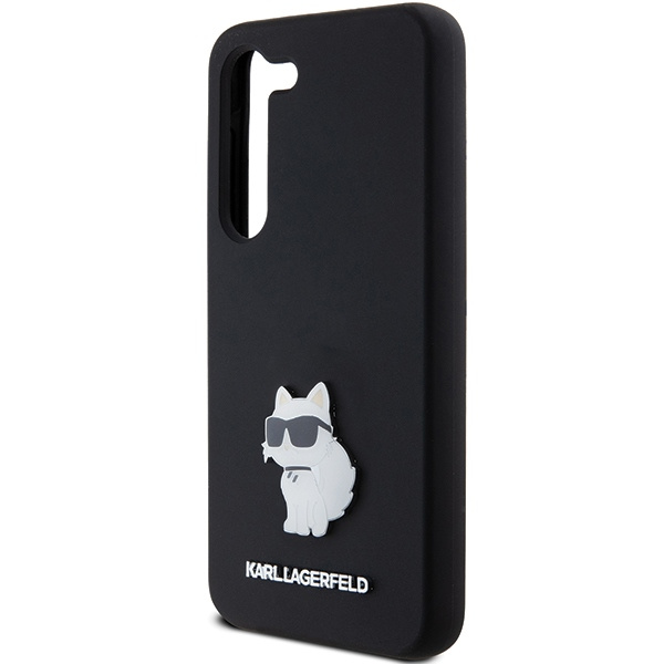 Etui Karl Lagerfeld KLHCS24SSMHCNPK S24 S921 czarny/black hardcase Silicone Choupette Metal Pin