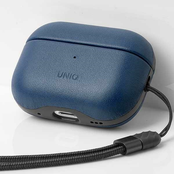 UNIQ case Terra AirPods Pro 2nd gen Genuine Leather blue/space blue