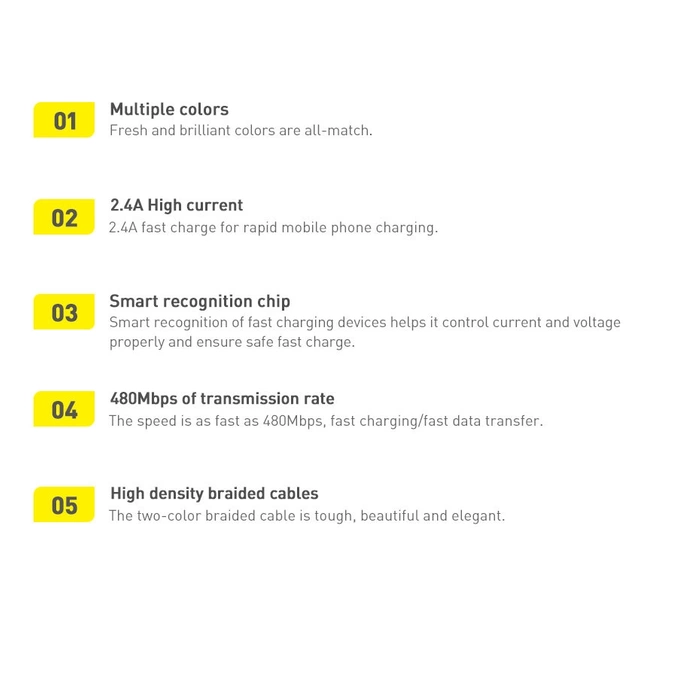 Baseus crystal shine series fast charging data cable USB Type A to USB Type C 100W 2m black (CAJY000501)