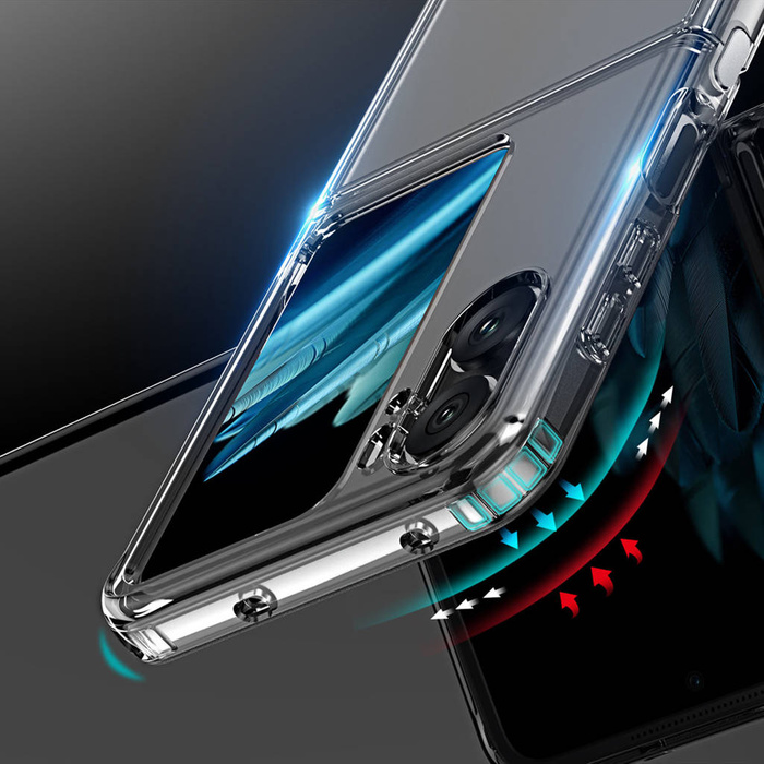 Coque Dux Ducis Clin pour Oppo Find N2 Flip Armor Coque Arrière Transparente