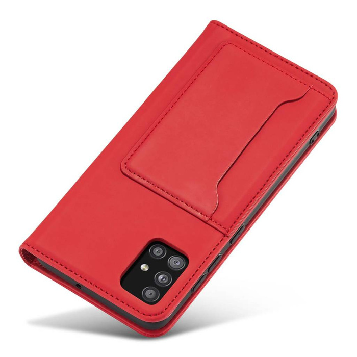 Magnet Card Case for Xiaomi Redmi Note 11 Pro Pouch Card Wallet Card Holder Red