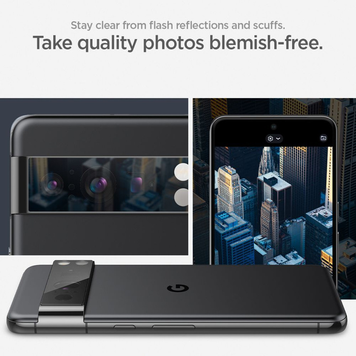 Camera Shield Spigen Optik.tr "ez Fit" Camera Protector 2-pack Google Pixel 8 Black