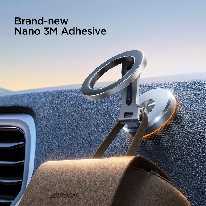 Support de téléphone de voiture magnétique pliable Joyroom JR-ZS403 sur le tableau de bord - gris