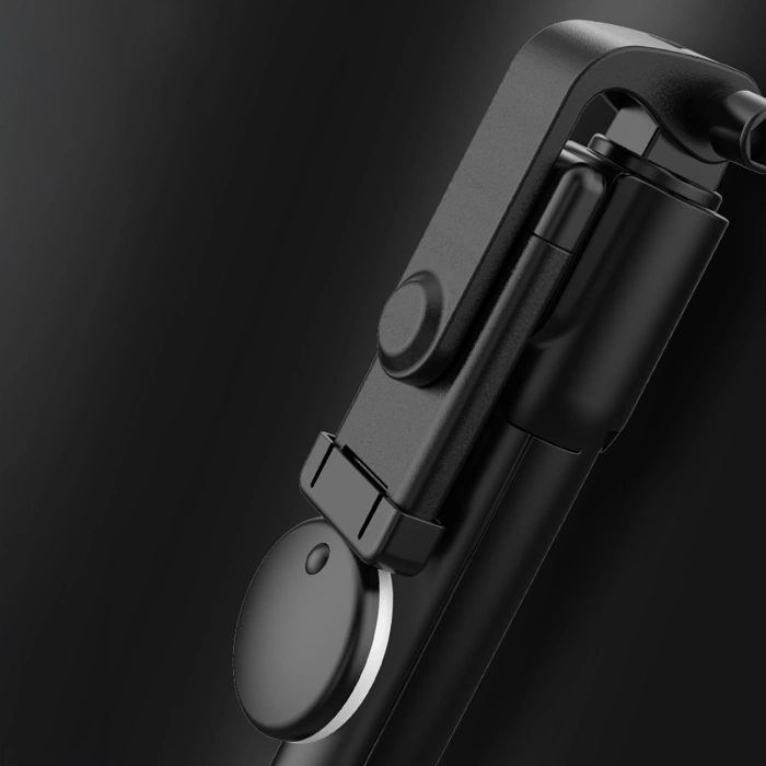 Selfie stick WR1YXS telescopic tripod 0.71m with round lamp - black