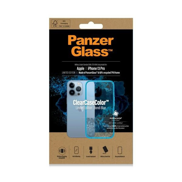 PanzerGlass ClearCase iPhone 13 Pro 6.1" Antibakteriell Militärische Qualität Bondi Blau 0336