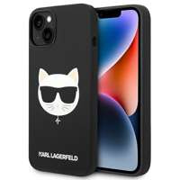 Case KARL LAGERFELD Apple iPhone 14 Plus Silicone Choupette Head MagSafe Black Hardcase