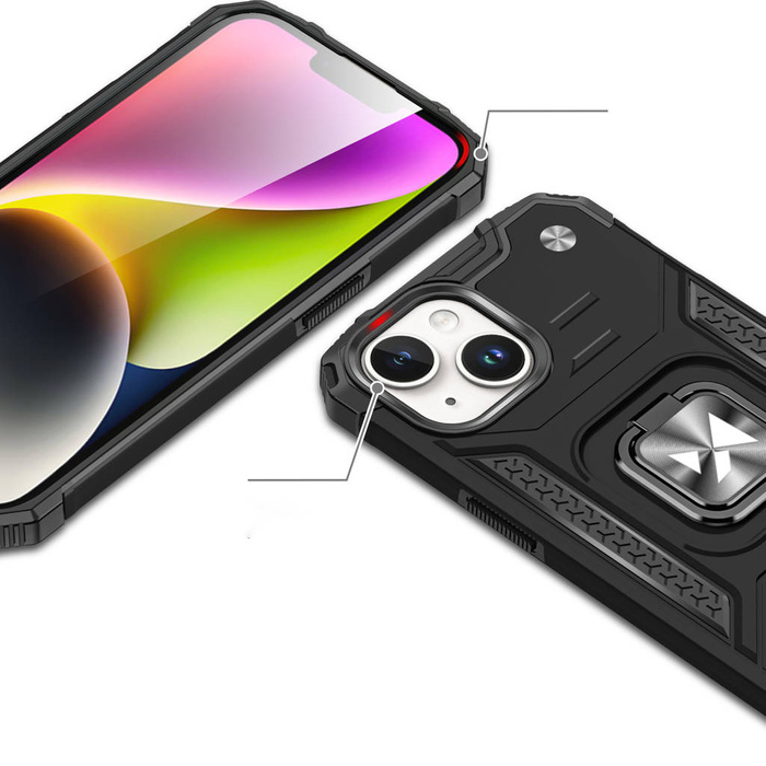 Wozinsky Ring Armor iPhone 15 Pouzdro na iPhone 15 Ring Armor - červené