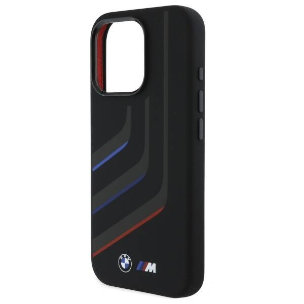 Coque BMW iPhone 16 Pro noir/noircase Silicone Turning Lines MagSafe