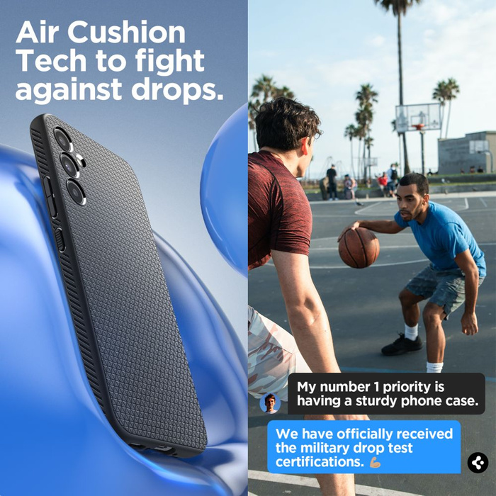 Coque Spigen Liquid Air Galaxy A34 5G MATTE Noir