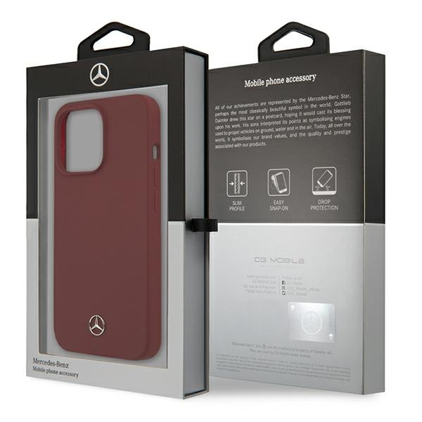 Hülle MERCEDES Apple iPhone 13 13 Pro Silicon Line Rot Hardcase