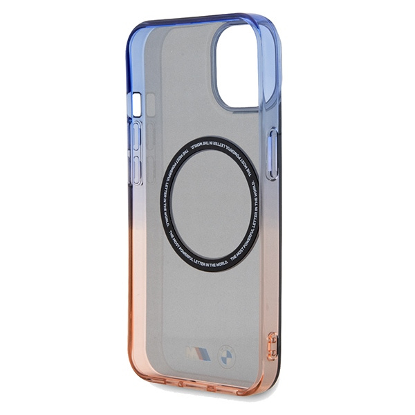Hülle BMW BMHMP15SHTGE iPhone 15 / 14 / 13 6,1" grau/grau hartcase Gradient Bumper MagSafe Case