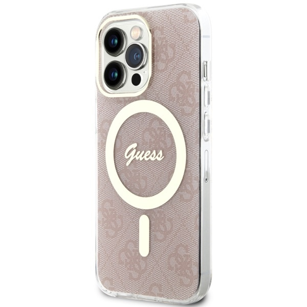 Hülle Guess GUHMP13LH4STP iPhone 13 Pro / 13 6.1" rosa/rosa hartcase 4G MagSafe Case