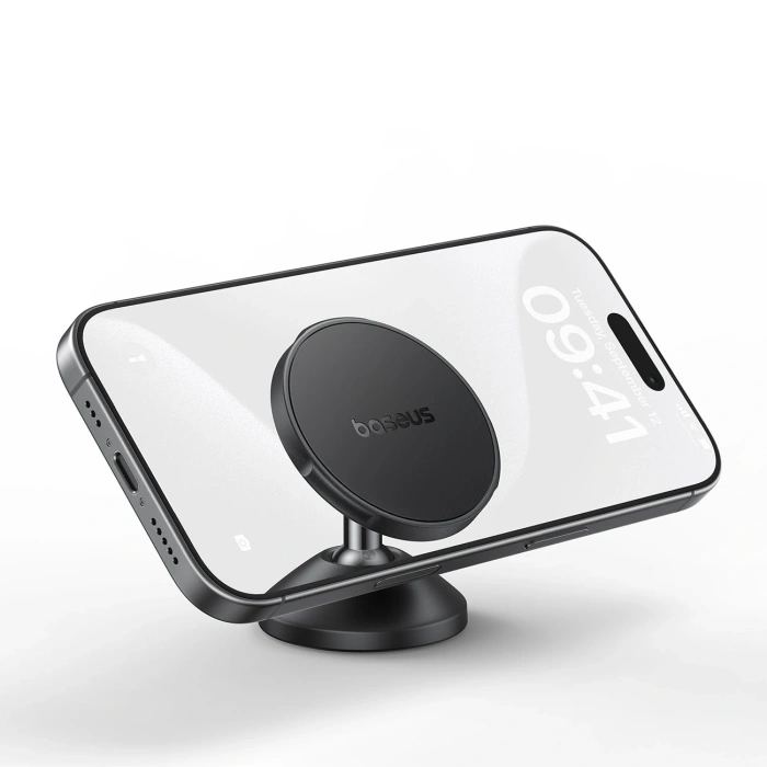 Uchwyt magnetyczny Baseus GoTrip DC1 kompatybilny z MagSafe na szybę/deskę rozdzielczą - czarny