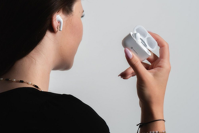 Słuchawki bezprzewodowe douszne Forcell F-Audio Master Pro TWS białe