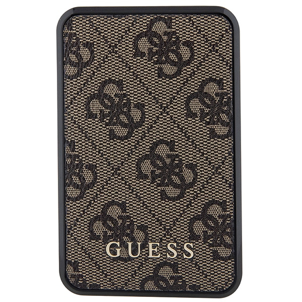 Guess Powerbank 18W GUPB10DP4GEGW 10000mAh brown/brown 4G Leather Metal Logo