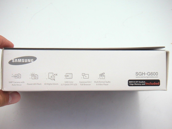 SAMSUNG G600 fekete CD, Kábel