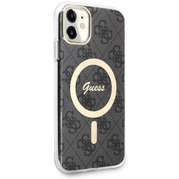 Coque Guess GUHMN61H4STK iPhone 11 6.1" noir/noircase 4G MagSafe Case