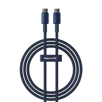 Baseus Tungsten Gold USB-C / USB-C cable 100W 1m - navy blue