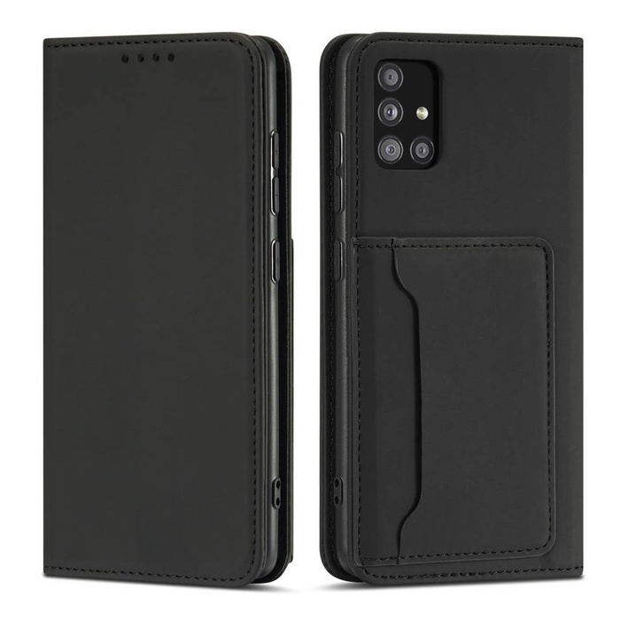 Magnetkartenetui für Xiaomi Redmi Note 11 Beutel Kartenetui Kartenhalter Schwarz