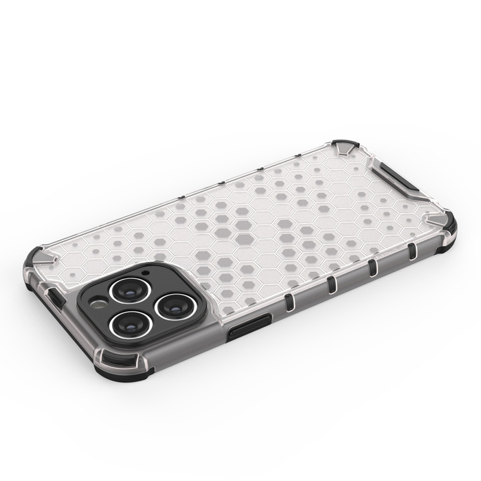 Funda Honeycomb para iPhone 14 Pro funda híbrida blindada transparente
