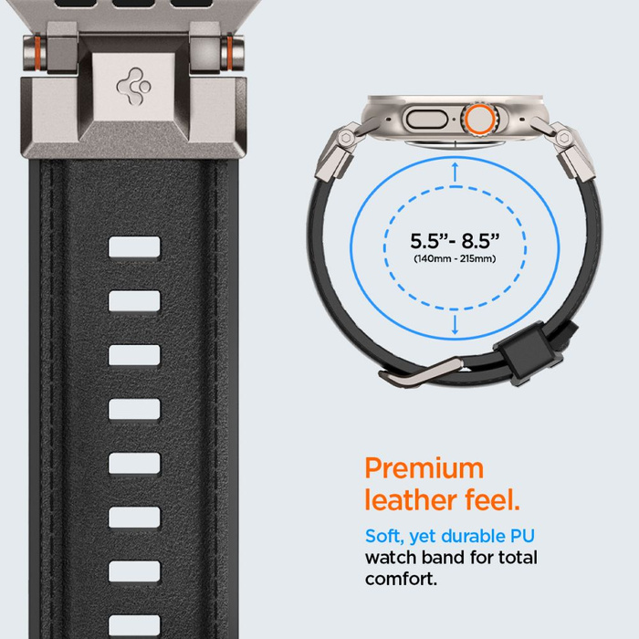 Spigen Armor Apple Watch DURAPRO PU 4 / 5 / 6 / 7 / 8 / 9 / SE / ULTRA 1 / 2 (42 / 44 / 45 / 49 MM) SCHWARZ