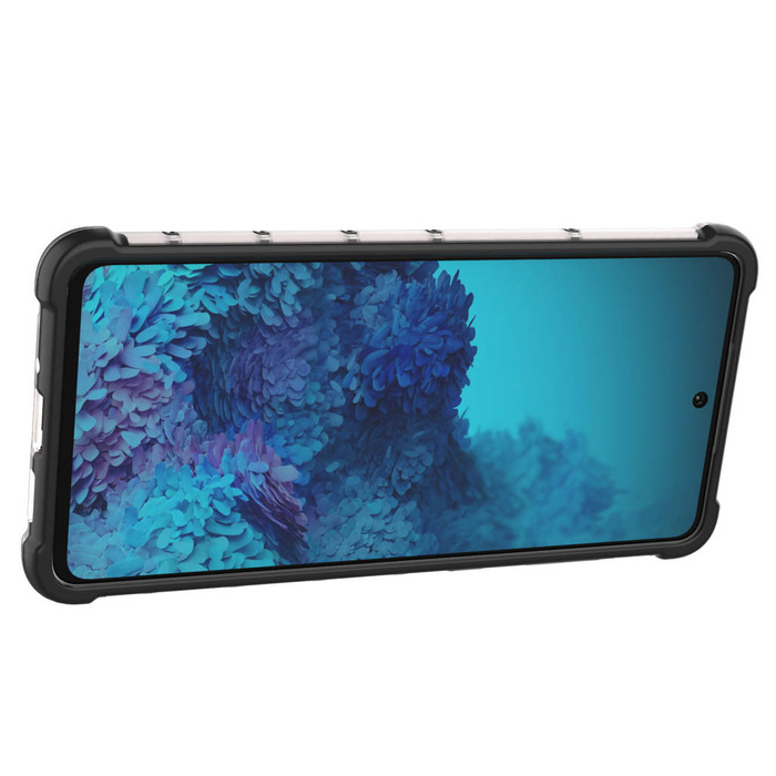 Cover a nido d&#39;ape blindata con cornice in gel per Samsung Galaxy A73 trasparente