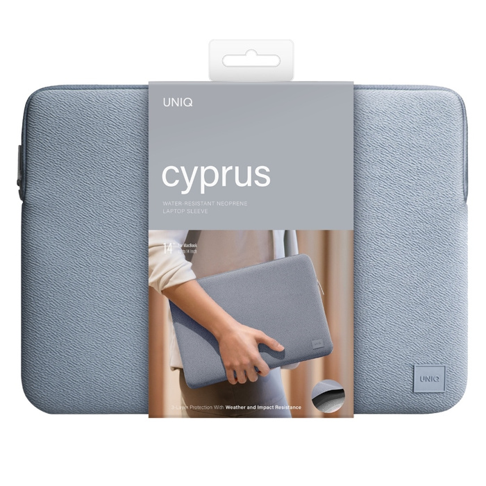UNIQ neoprene laptop Sleeve 14" Cyprus Water-Resistant Cloud Blue