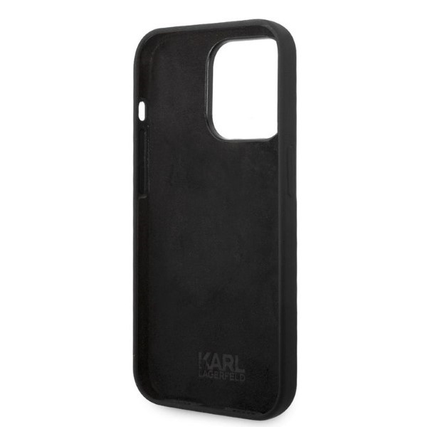 Funda Karl Lagerfeld iPhone 14 Pro 6.1" durocase negro/negro Silicona Ikonik