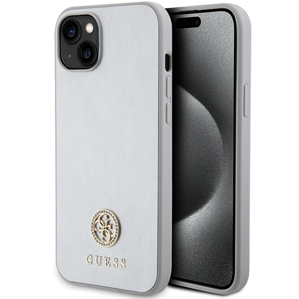 Guess GUHCP15SPS4DGPS iPhone 15 6,1" argento/argento durocase Strass Logo in metallo