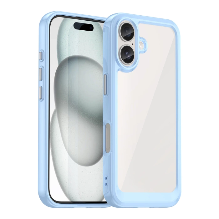Outer Space Case mit Gelrahmen für iPhone 16 Plus – blau
