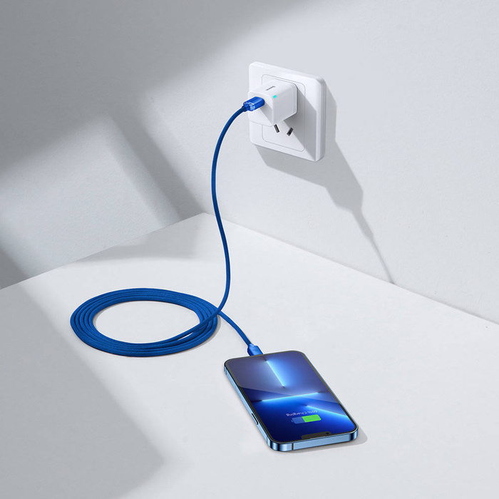 Baseus crystal shine series fast charging data cable USB Type C to Lightning 20W 2m blue (CAJY000303)