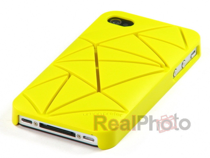Couverture iPhone 4 4S URBAN PREFER Coin 4 Jaune