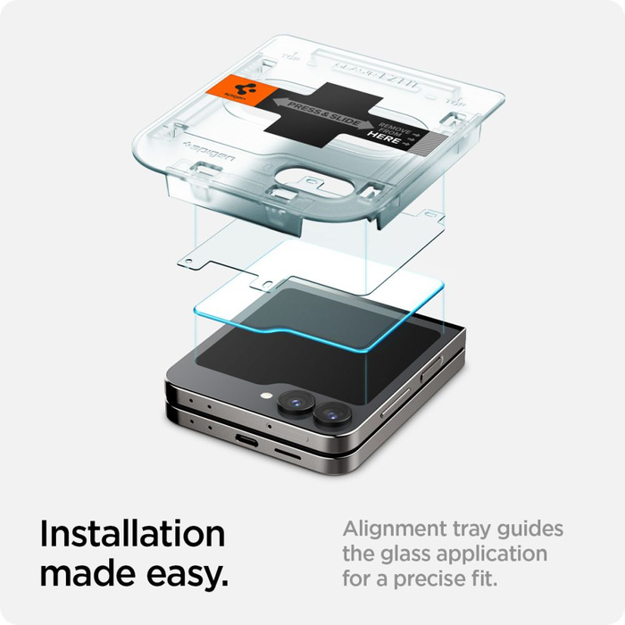 Tempered Glass Spigen GLAS.TR "EZ FIT" 2-PACK GALAXY Z FLIP 6 / 7 FE CLEAR