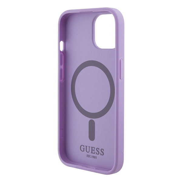 Cover Guess GUHMP15MPSAHMCU iPhone 15 Plus 6,7" viola/violacase Saffiano MagSafe Case