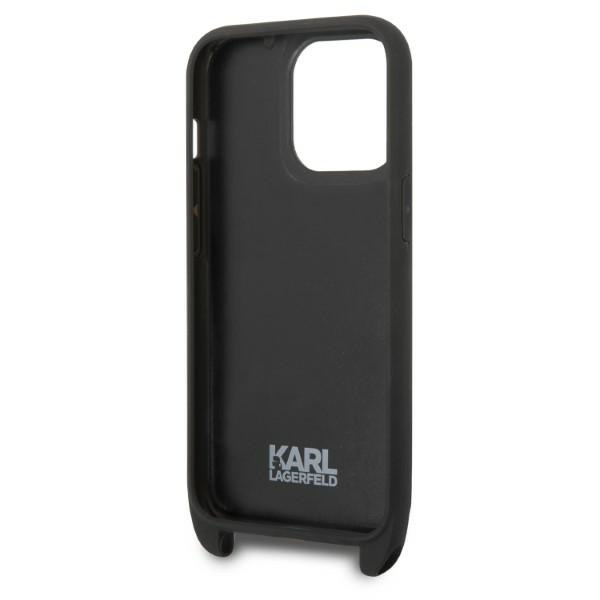 Karl Lagerfeld KLHCP14LSTKMK iPhone 14 Pro 6,1" black/black hardcase Monogram Ikonik Patch