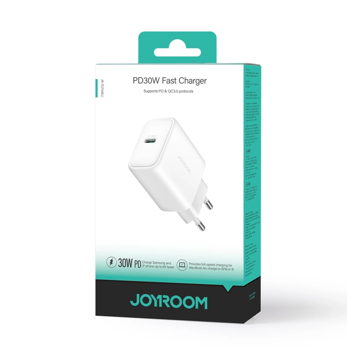 Joyroom JR-TCF24 USB-C PD 30W QC SFC Netzwerkladegerät – Weiß