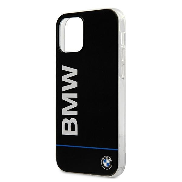 BMW Hülle Apple iPhone 12 12 Pro Signatur gedrucktes Logo BMHCP12MPCUBBK Schwarz Hardcase