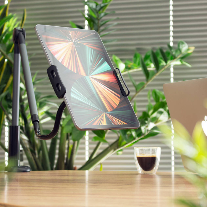 ANJ-85+25 Klip Wozinsky Stolní držák na tablet s výsuvným ramenem černý