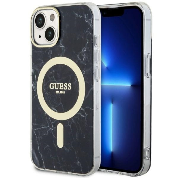Hülle Guess GUHMP14MPCUMAK iPhone 14 Plus 6,7" schwarz/schwarz hartcase Marmor MagSafe Case
