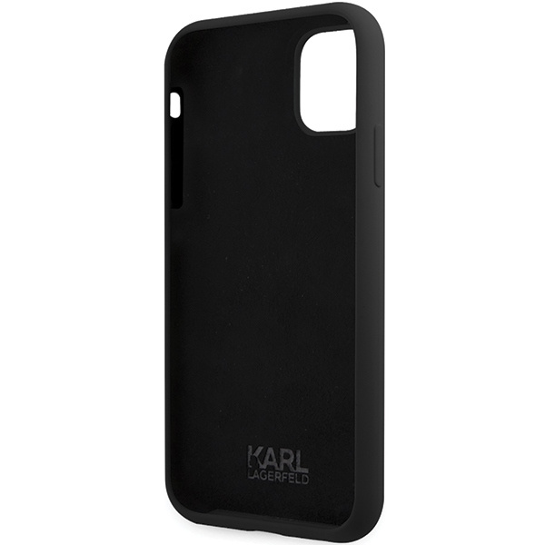 Karl Lagerfeld KLHCN61SKSVGK iPhone 11 / Xr 6.1" nero/nero durocase Silicone Signature