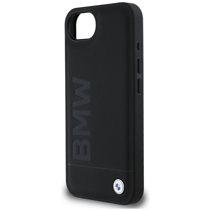 Case BMW Leather Hot Stamp for iPhone 16e black