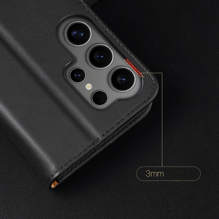 Dux Ducis Hivo Hülle mit Klappe und RFID-Blockierung für Samsung S24 Galaxy Ultra – Schwarz