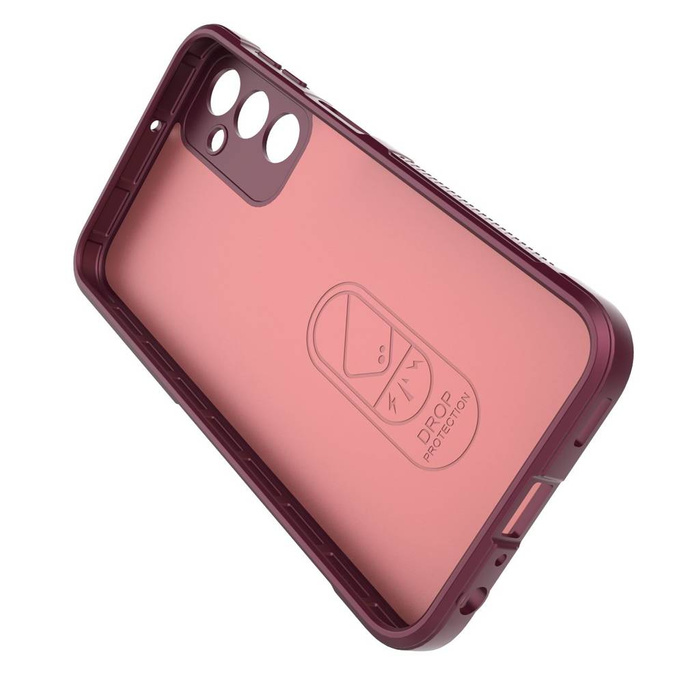 Magic Shield Case für Samsung Galaxy A24 4G flexible gepanzerte Abdeckung Burgund